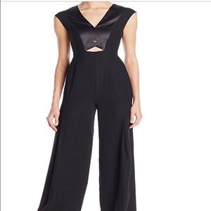 Halston Heritage Cutout Tuxedo Jumpsuit