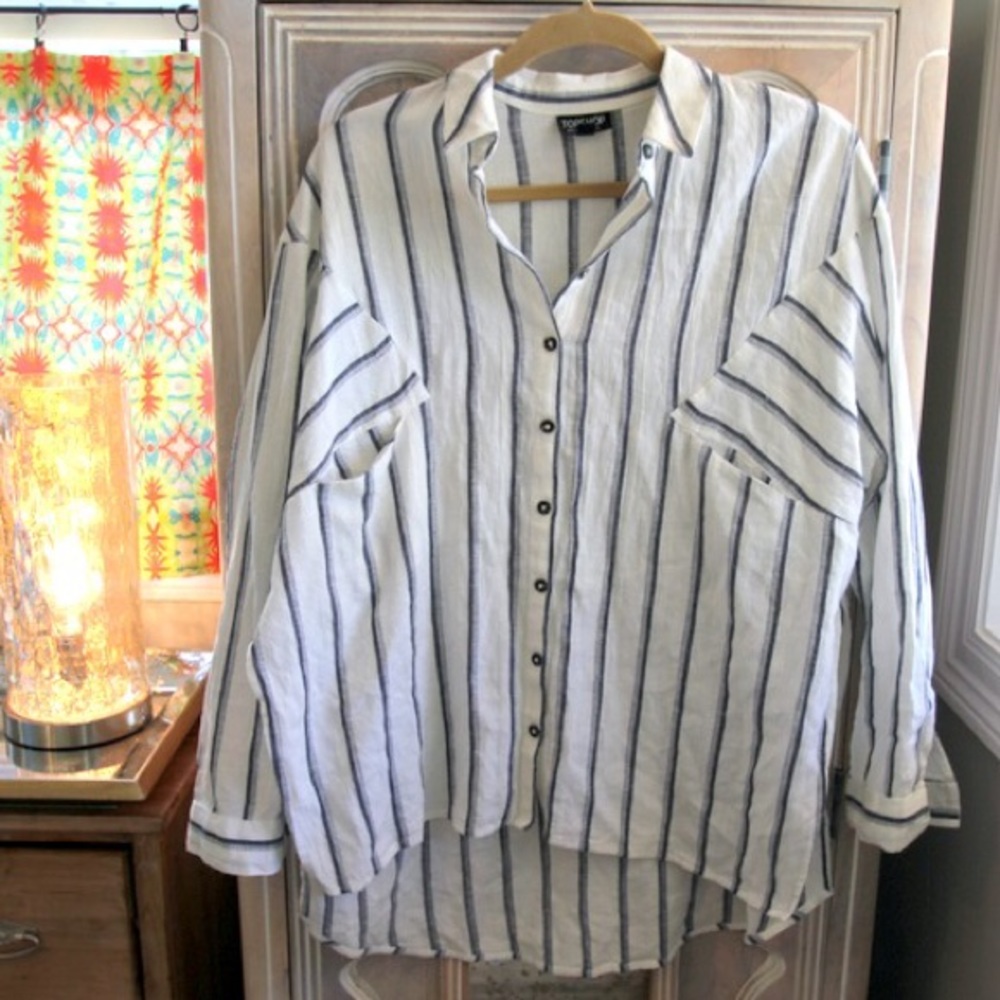 Topshop Cotton Button Down Top - image 4