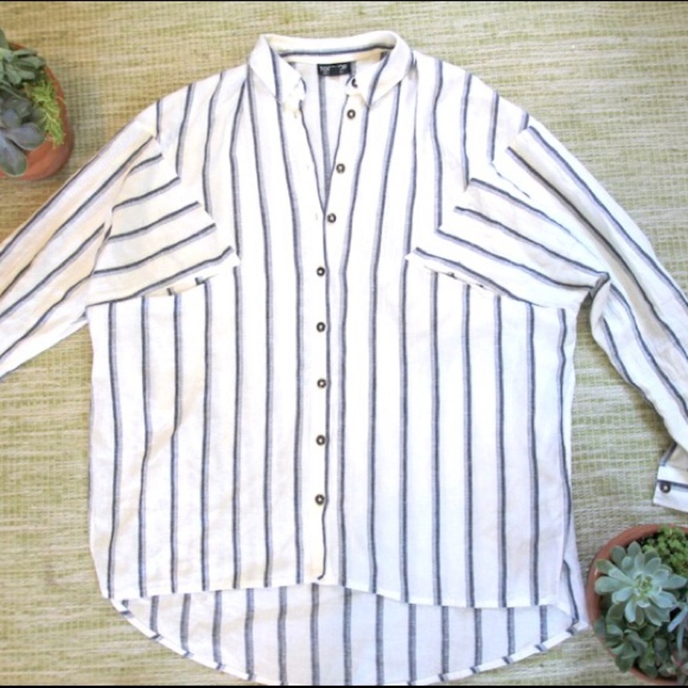 Topshop Cotton Button Down Top - image 2