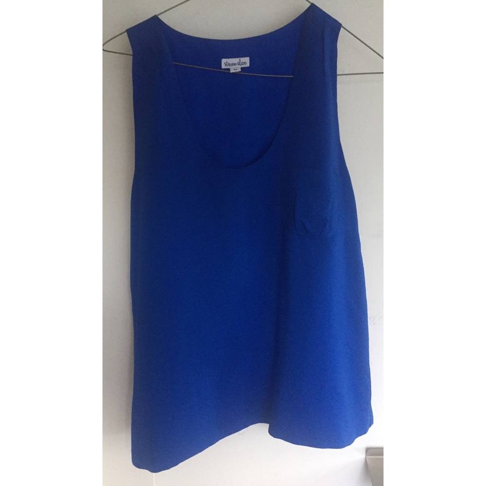 steven alan electric blue blousy tank
