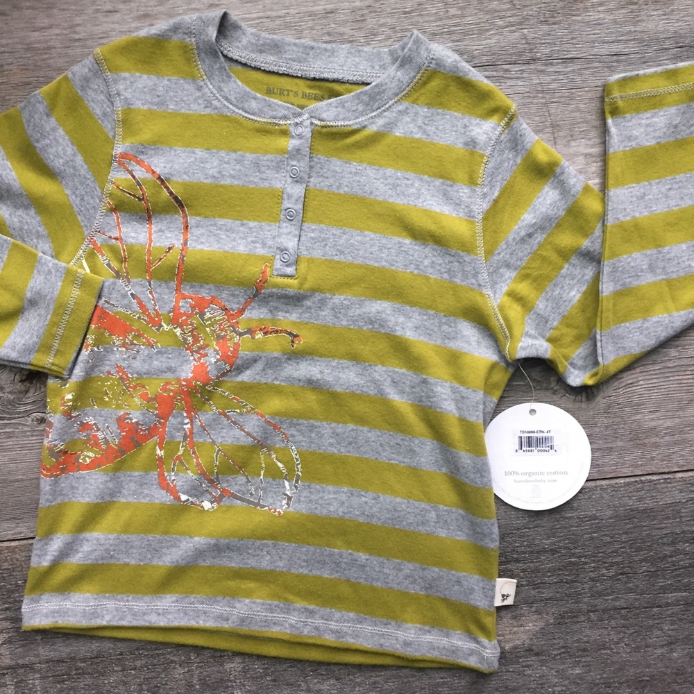 Burt's Bees Henley Top 100% Organic Cotton