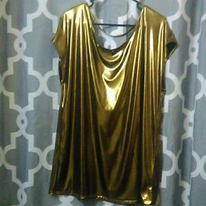 American Apparel gold dress