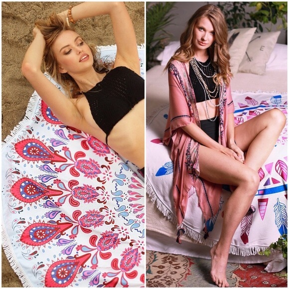 🆕Print Beach Cover Up - 6 patterns - Picture 2 of 5