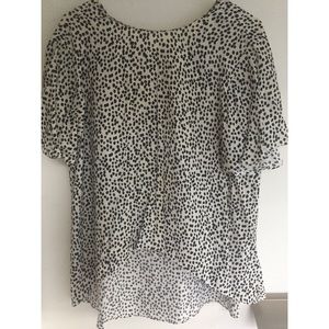 polka dot blousy top