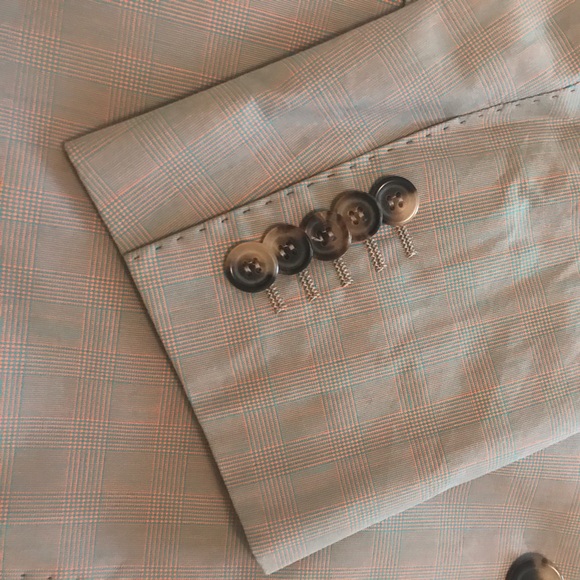 Paul Smith Plaid Blazer in Brown, Green, Orange - Picture 4 of 6