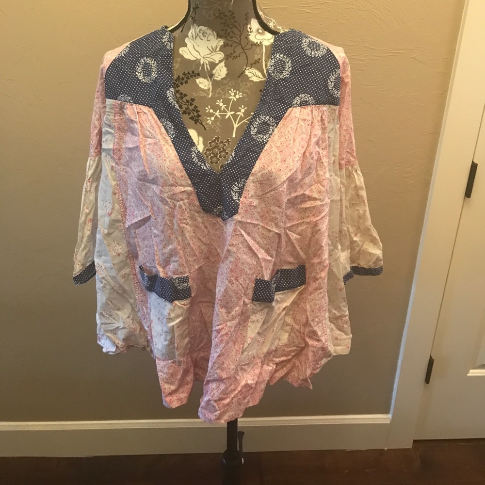 Multicolor smock tunic