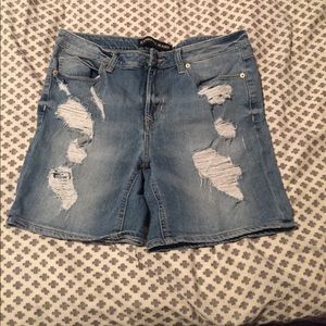 Express distressed shorts