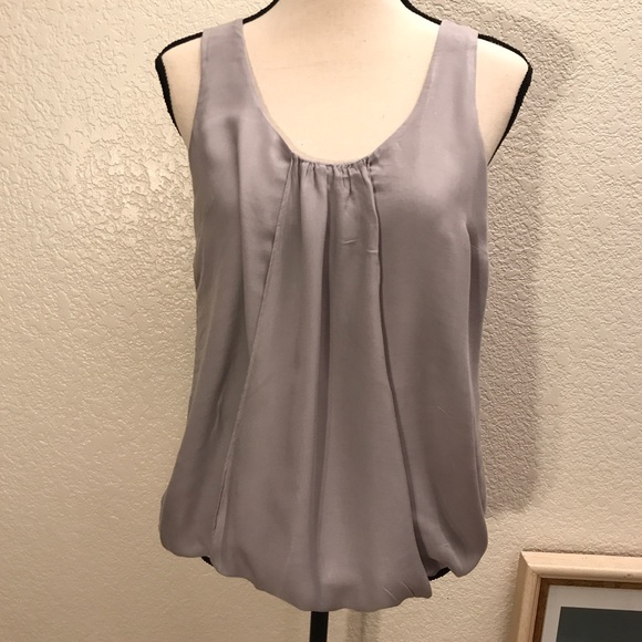Women’s LOFT Grey Tank with Bow Size M - Picture 1 of 4