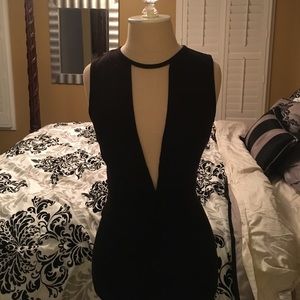 Tobi Black Mesh Dress