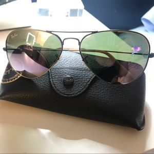RAY BAN-Authentic purple mirrored aviator ray ban