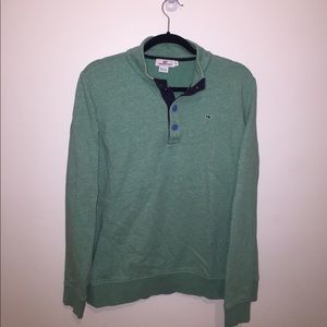 Vineyard Vines Green 1/4 Snap Up