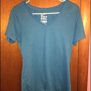 Blue Nike running shirt