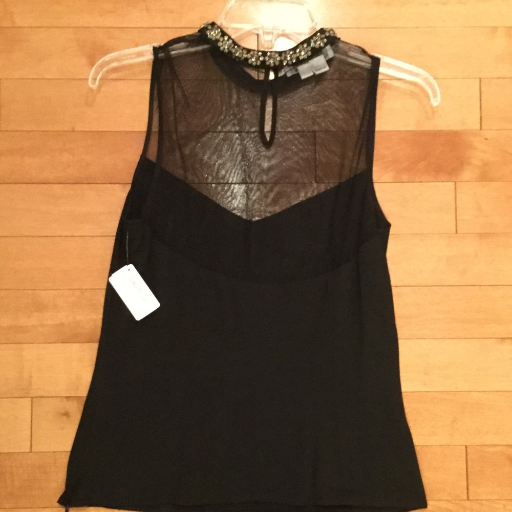 Beautiful Kay Unger sheer and embellished top