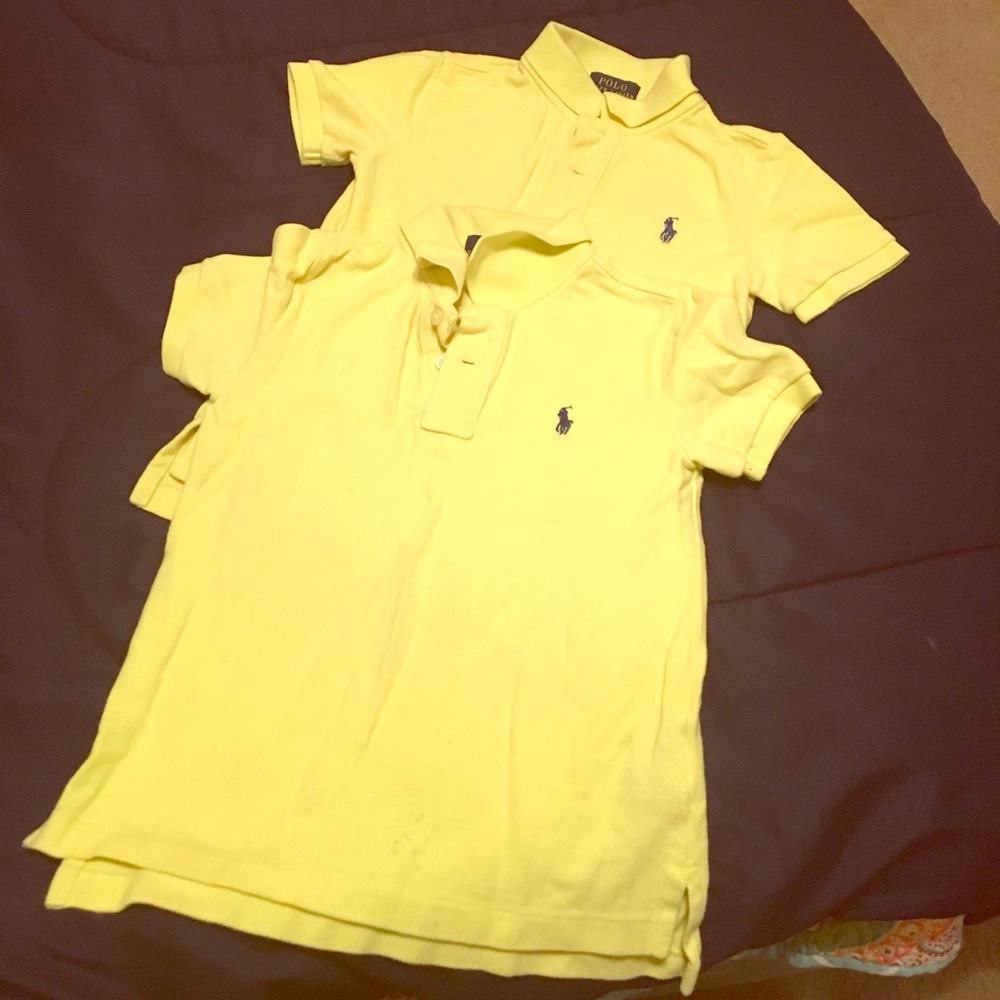 Yellow Ralph Lauren polo toddler shirts