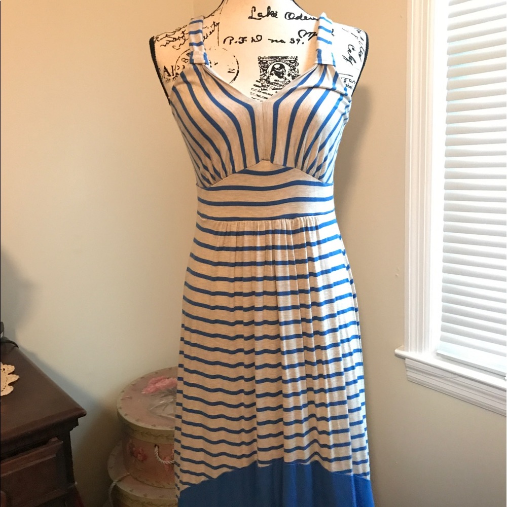 Heather & Blue High/Low Dress-Size M/8-EUC