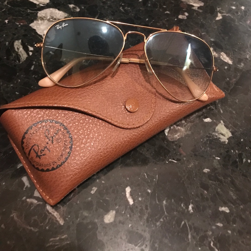 ray ban blue grey gradient aviator