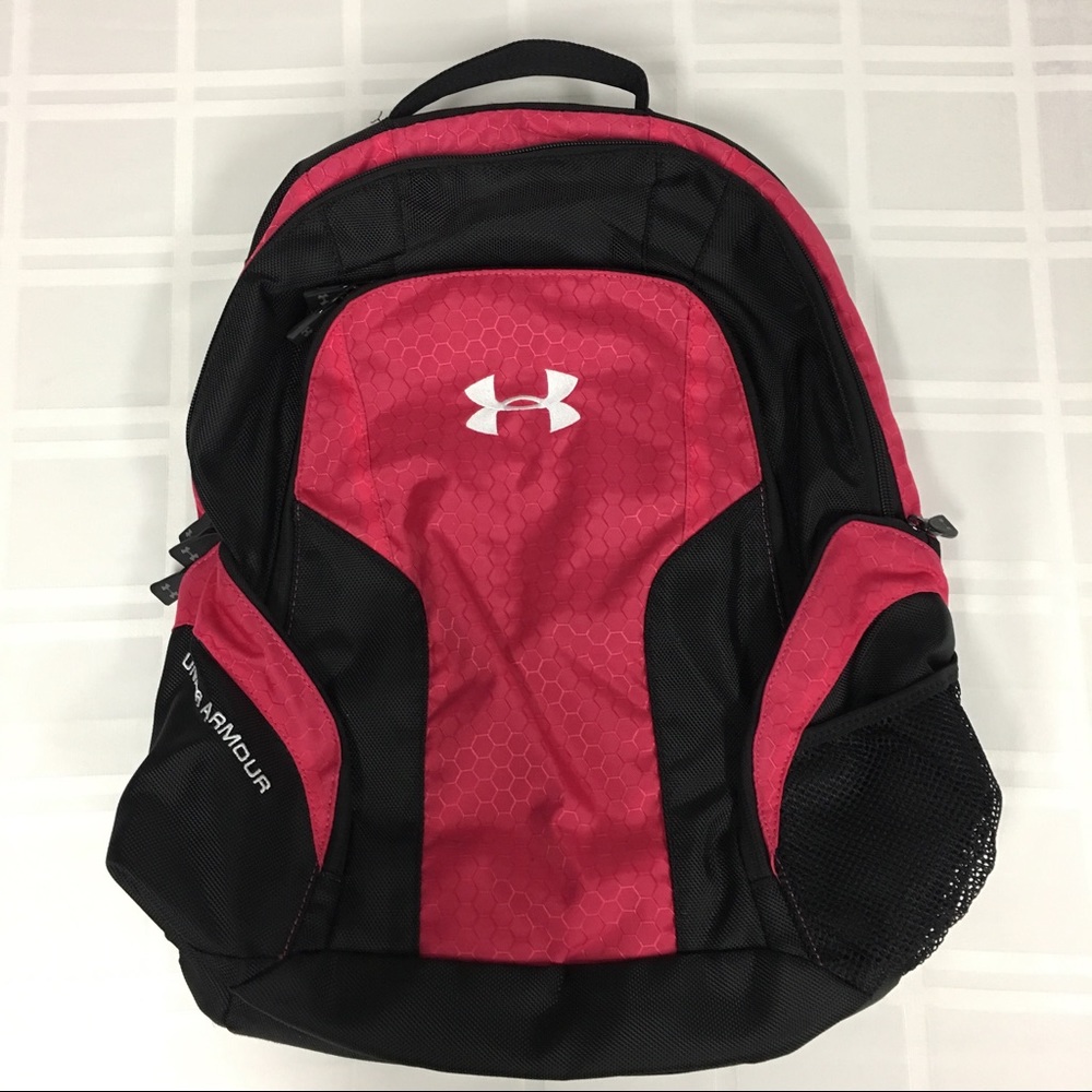 Under Armour Pink Black Backpack Excellent Cond