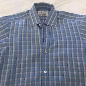 Turnbull and Asser Men's Plaid Dress Shirt