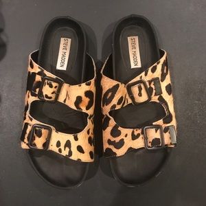 Steve Madden Cheetah Print Slides (Boundree)
