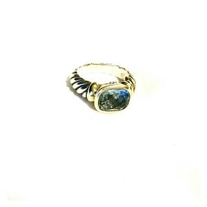 David Yurman blue topaz ring