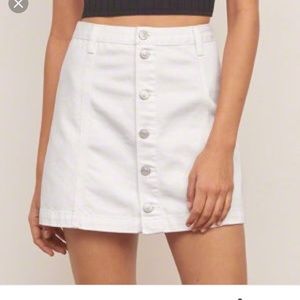 White Jean Skirt