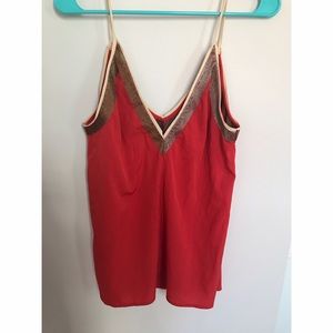 Urban outfitters metallic coral tank