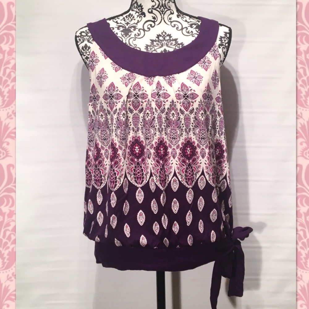 💜Dressy Paisley Tank Top💜