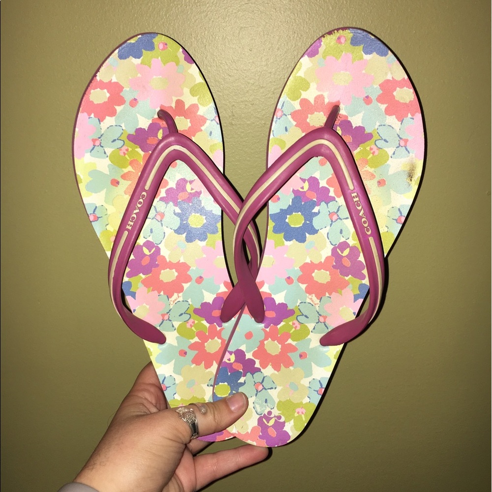 Coach flip flops