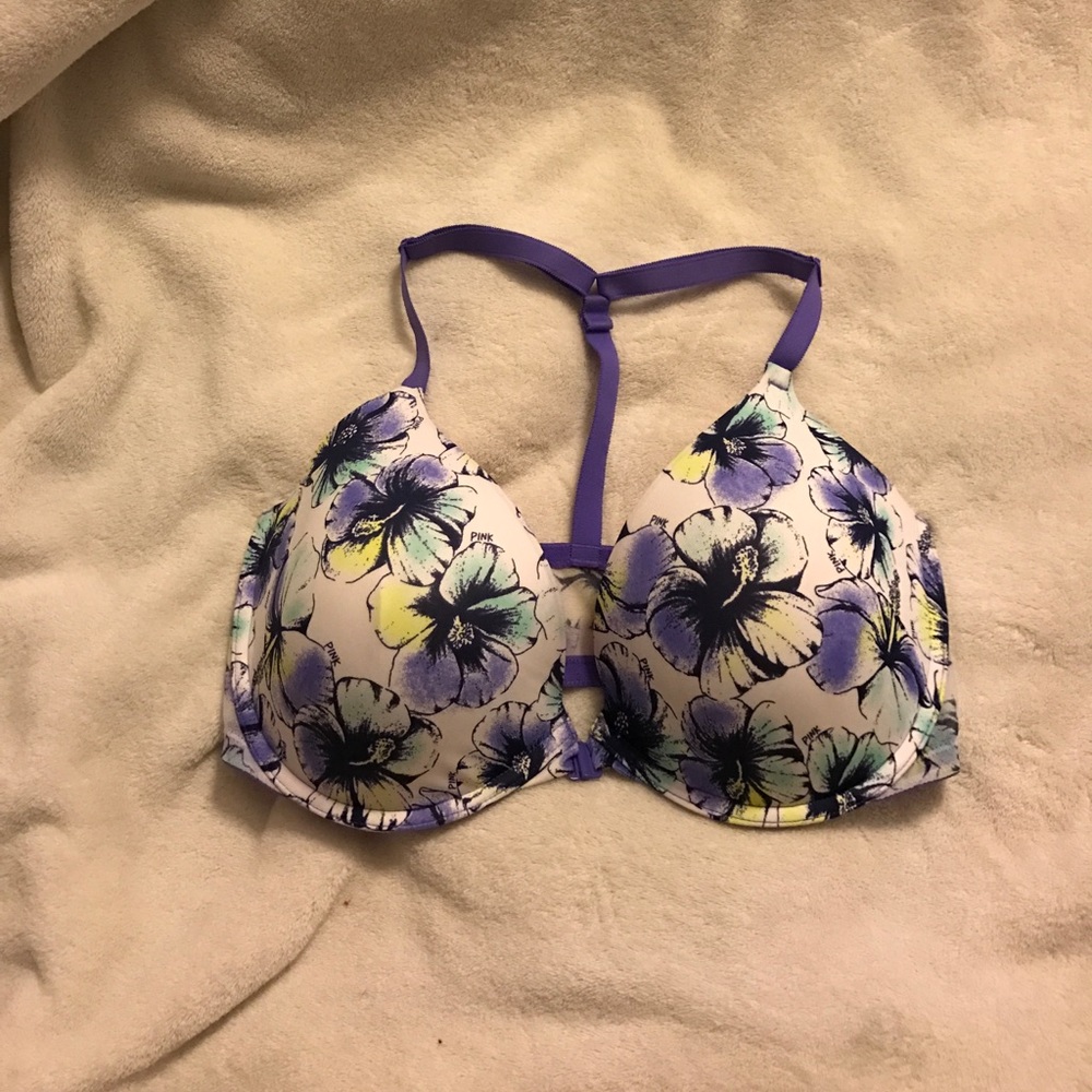 PINK VS BRA RAZOR BACK SNAP IN THE MIDDLE