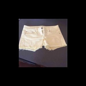 Yellow American eagle shorts