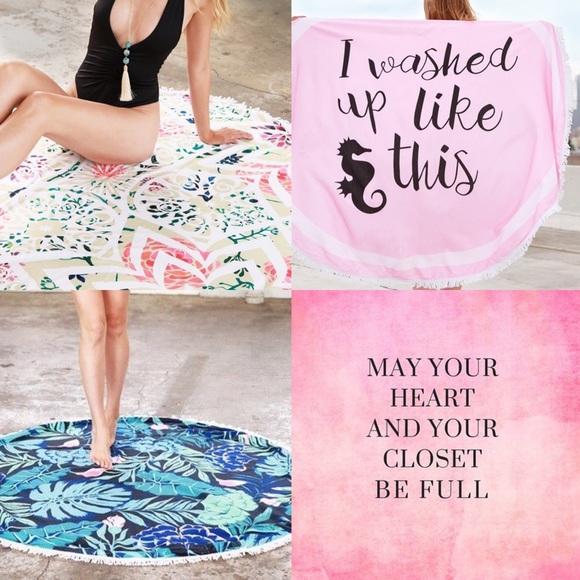 Print Beach Cover Up - PINK FEATHER - Picture 8 of 8