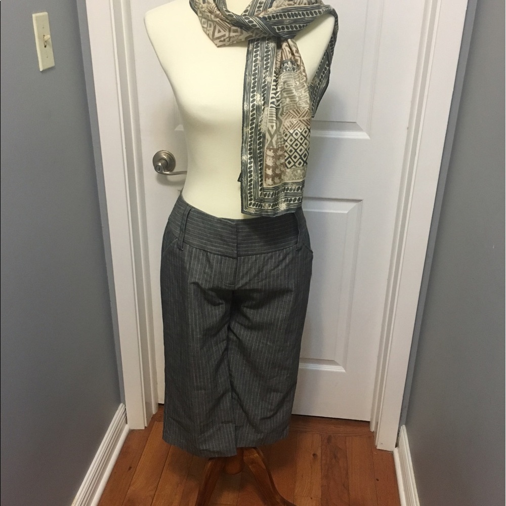 Grey Pinstripe Gaucho Pant