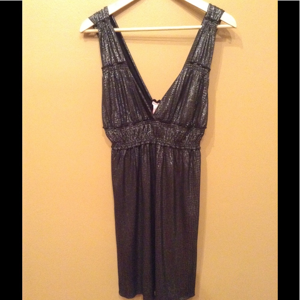 Sexy metallic print party dress