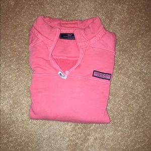 Men's M Vineyard Vines Salmon Quarterzip