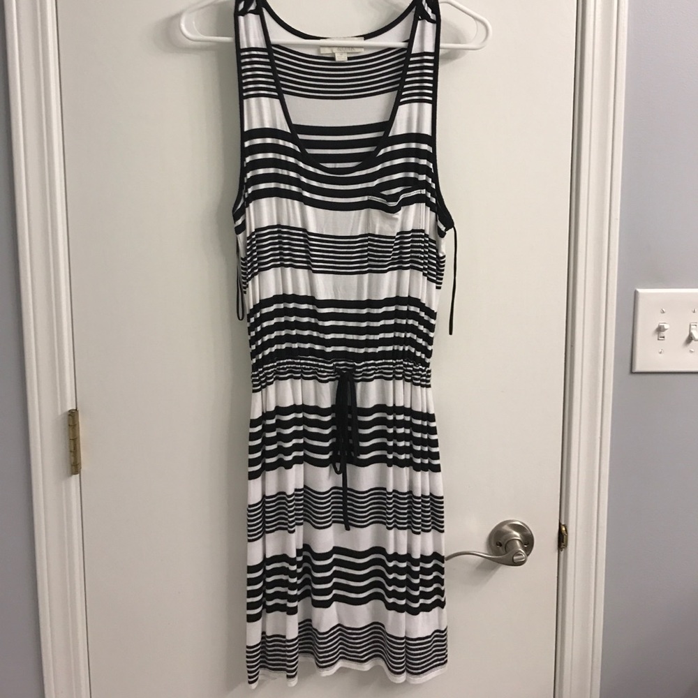 Olive and oak striped sundress