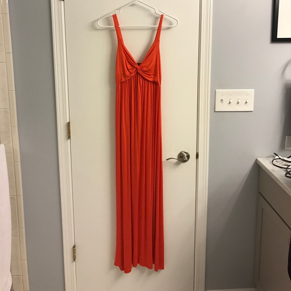 Orange maxi dress