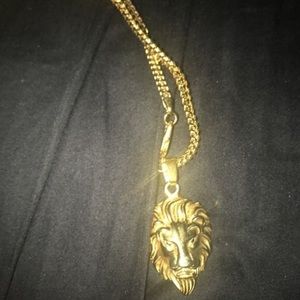 Gold Medusa Tiger Head Chain