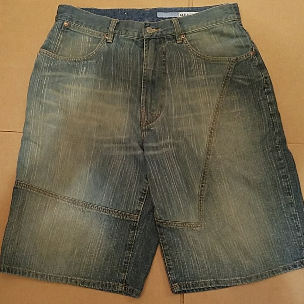 Azzure Jeans Blue Stonewashed Shorts sz 34