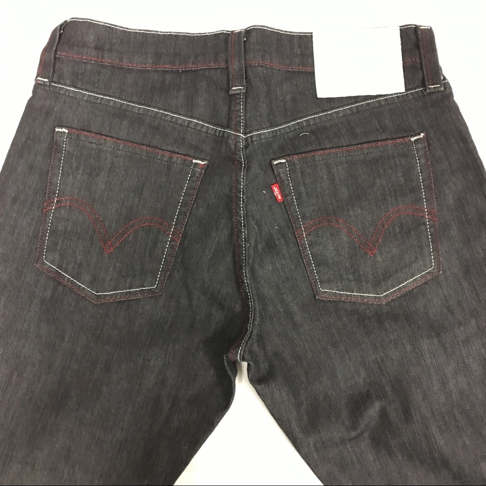 Levi's 514 Slim Straight Black Jeans 32X34 Rare