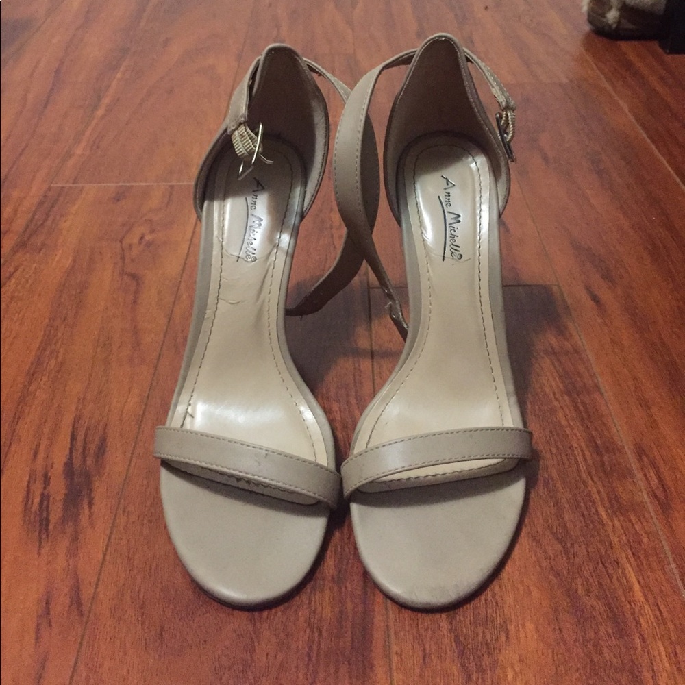 Tan skinny heels
