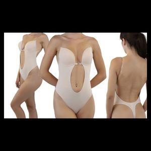Backless Bodysuit Key-hole Thong Shaper