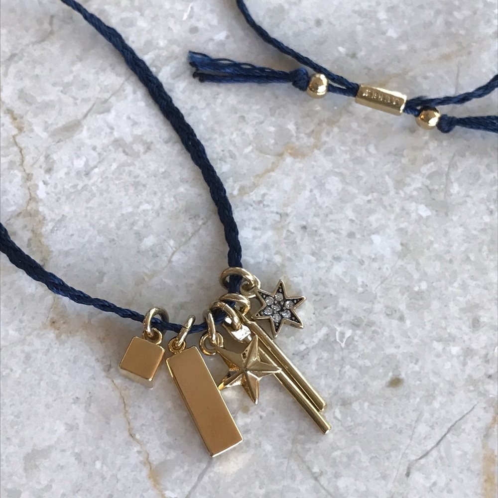 J. Crew Gold Star Charm Braided Necklace