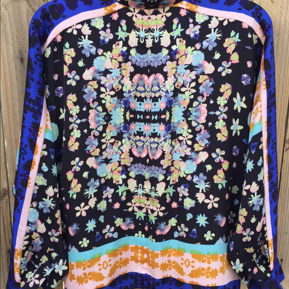 Rachel Roy silky floral print jacket