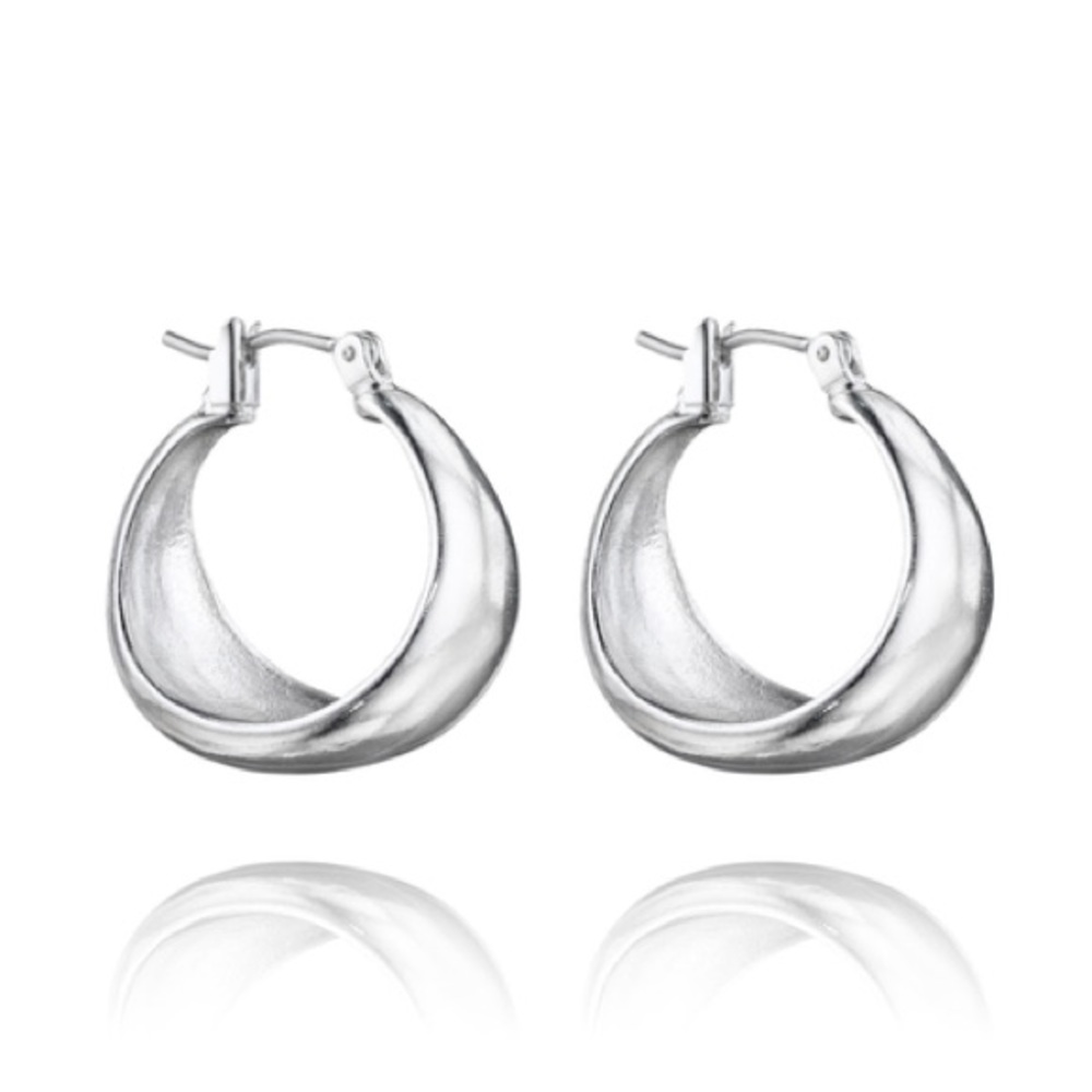 La Lune Sculpted Click-Top Hoop Earrings