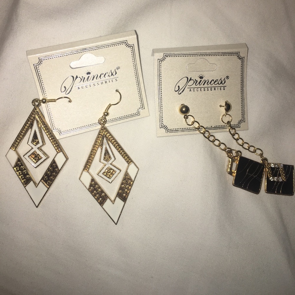 two pairs of "princess accessories" earrings