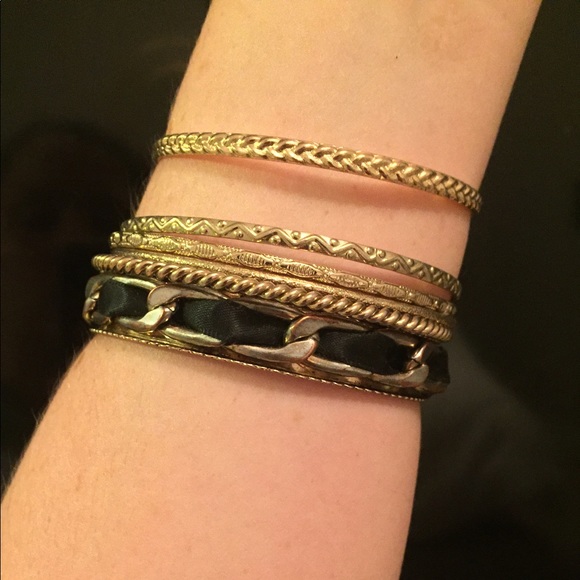 Gold Bangle Set - Picture 2 of 2