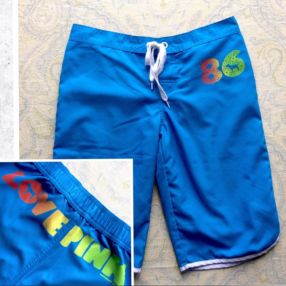 Girl surf shorts board trunks Love PINK