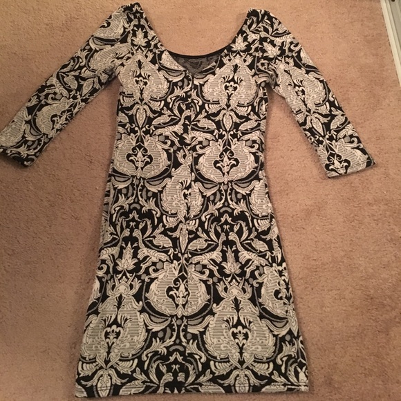 Black and White Mini Dress - Picture 2 of 3