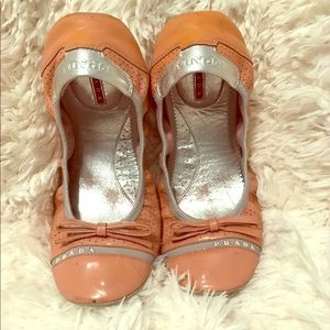 Prada scrunchy sport flats