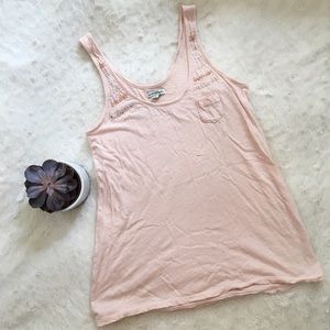 AE Blush Beaded Tank Top with Pocket - Small